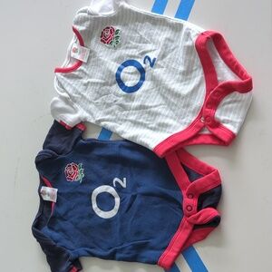 England rugby bodysuit onesie set baby